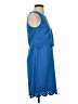 Ann Taylor LOFT Solid Blue Casual Dress Size 0 - photo 4