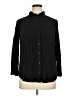 Divided by H&M Solid Black Long Sleeve Button-Down Shirt Size 14 - photo 1