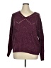 Unbranded 100% Polyester Hearts Burgundy Purple Pullover Sweater Size XL - photo 1