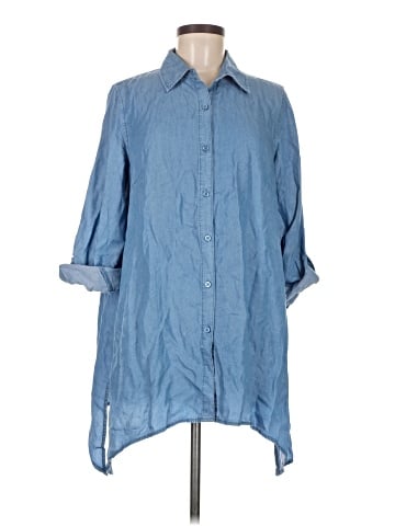 Zac & Rachel 3/4 Sleeve Button-Down Shirt (view 1)