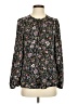 Ann Taylor LOFT 100% Polyester Floral Black Long Sleeve Blouse Size S - photo 1