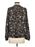 Ann Taylor LOFT 100% Polyester Floral Black Long Sleeve Blouse Size S - photo 2