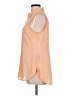 Attention 100% Polyester Orange Sleeveless Blouse Size L - photo 5