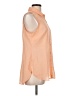 Attention 100% Polyester Orange Sleeveless Blouse Size L - photo 4