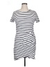 BTFBM Stripes White Casual Dress Size XL - photo 1