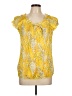 Old Navy Yellow Short Sleeve Blouse Size L - photo 1