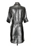 BCBGMAXAZRIA 100% Polyester Metallic Silver Cocktail Dress Size XS - photo 2