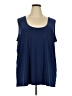 Nikki Poulos Blue Sleeveless T-Shirt Size 3X - photo 1