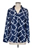 Fortune + Ivy 100% Polyester Print Blue Long Sleeve Blouse Size M - photo 1