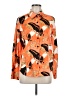 Shein 100% Polyester Print Orange Long Sleeve Blouse Size M - photo 1