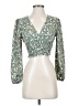 Shein 100% Polyester Green 3/4 Sleeve Blouse Size 2 - photo 1