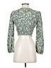 Shein 100% Polyester Green 3/4 Sleeve Blouse Size 2 - photo 2