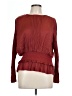 Azoe 100% Polyester Burgundy Long Sleeve Blouse Size L - photo 1