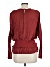Azoe 100% Polyester Burgundy Long Sleeve Blouse Size L - photo 2