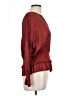 Azoe 100% Polyester Burgundy Long Sleeve Blouse Size L - photo 4