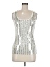 Ann Taylor LOFT Silver Sleeveless Top Size M - photo 1