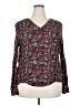 Hinge 100% Viscose Burgundy Long Sleeve Blouse Size XXL - photo 1