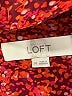 Ann Taylor LOFT 100% Polyester Print Red Pink Long Sleeve Blouse Size M - photo 7