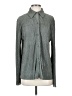 Shein Metallic Gray Long Sleeve Blouse Size 4 - photo 1