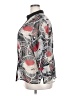 Investments II 100% Polyester Print Silver Black Kimono Size 2X - photo 5