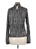 J by Joie 100% Polyester Houndstooth Silver Long Sleeve Blouse Size M - photo 2