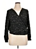 Universal Thread 100% Rayon Black Long Sleeve Blouse Size XL - photo 1