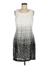 Maia 100% Polyester Graphic Silver Casual Dress Size 10 - photo 1
