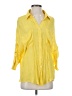 Flawless Yellow 3/4 Sleeve Button-Down Shirt Size S - photo 1