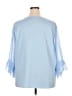 Unbranded 100% Polyester Blue 3/4 Sleeve Blouse Size 5X - photo 2