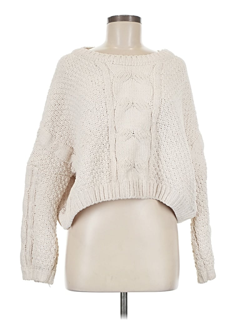 Pre-owned Sadie & Sage Pullover Sweater In White