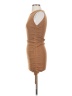 Lioness Solid Brown Casual Dress Size XS - photo 5