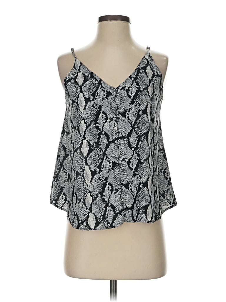 Pre-owned Mine Tank Top Silver Halter Neckline Tops