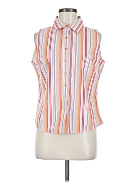 Basic Editions Sleeveless Button Down Shirt