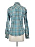 First Ascent 100% Polyester Plaid Teal Long Sleeve Blouse Size XS - photo 2