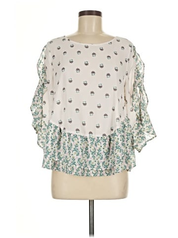 Kaari Blue 3/4 Sleeve Blouse (view 1)