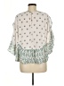Kaari Blue Ivory 3/4 Sleeve Blouse Size M - photo 2