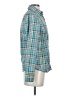First Ascent 100% Polyester Plaid Teal Long Sleeve Blouse Size XS - photo 4