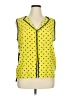 Worthington 100% Polyester Yellow Sleeveless Blouse Size XL - photo 1