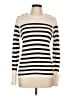 Tommy Hilfiger Stripes Ivory Pullover Sweater Size L - photo 1