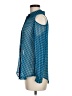 Penelope 100% Polyester Houndstooth Blue Long Sleeve Blouse Size M - photo 5