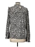 Karl Lagerfeld Animal Print Silver Gray Long Sleeve Blouse Size L - photo 2