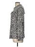 Karl Lagerfeld Animal Print Silver Gray Long Sleeve Blouse Size L - photo 5