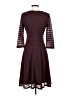 Wisp Stripes Burgundy Casual Dress Size 4 - photo 2