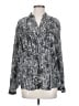 MICHAEL Michael Kors 100% Polyester Animal Print Silver Long Sleeve Blouse Size 4 - photo 1