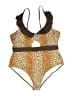 Unbranded Animal Print Brown One Piece Swimsuit Size XXL - photo 1