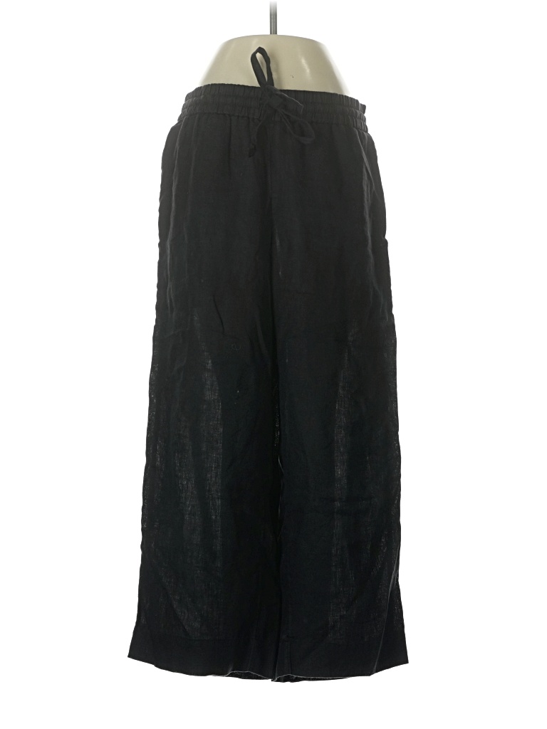 Pre-owned Jcrew Linen Pants In Black