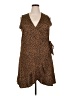 Lands' End Animal Print Brown Casual Dress Size XL - photo 1