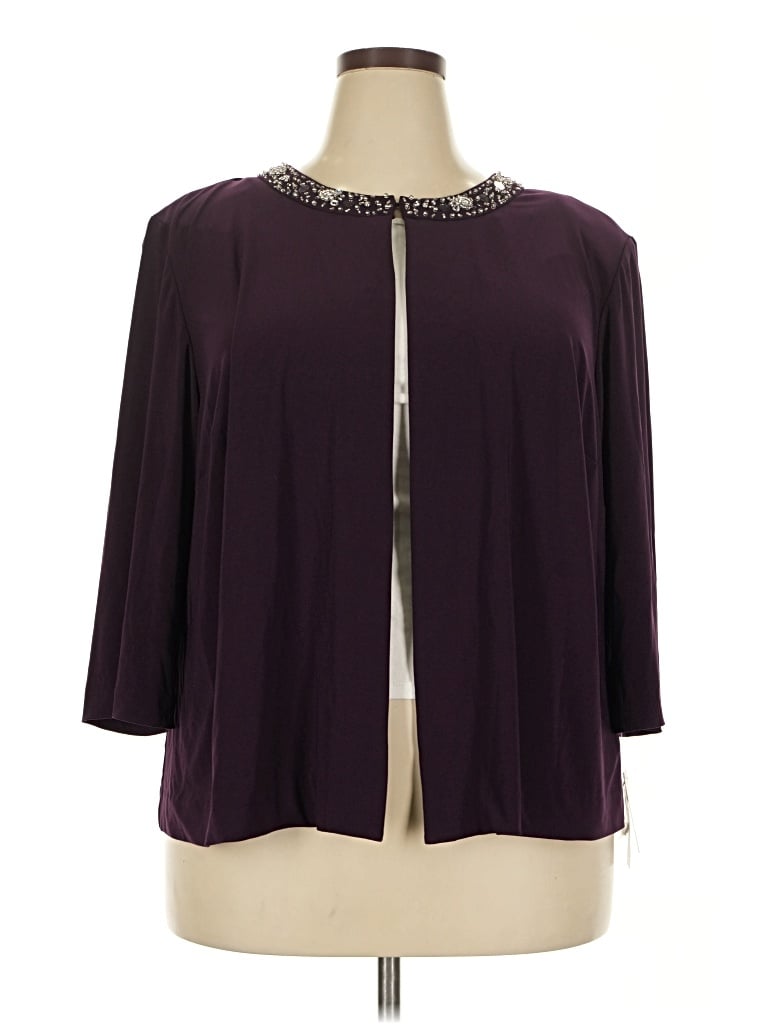 Pre-owned Alex Evenings Cardigan Sweater In Purple