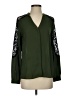 Express 100% Polyester Green Long Sleeve Blouse Size XS - photo 1