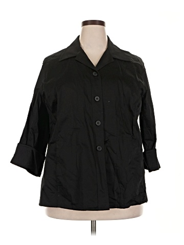 Jones New York Signature 3/4 Sleeve Button-Down Shirt (view 1)